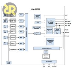 سنسور IMU هفت درجه آزادی ICM-20789