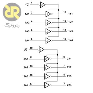 آی سی بافر 74LS244N