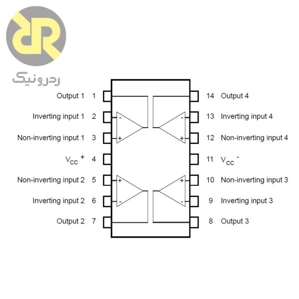 آی‌ سی تقویت‌کننده عملیاتی LM324DT - تصویر 3