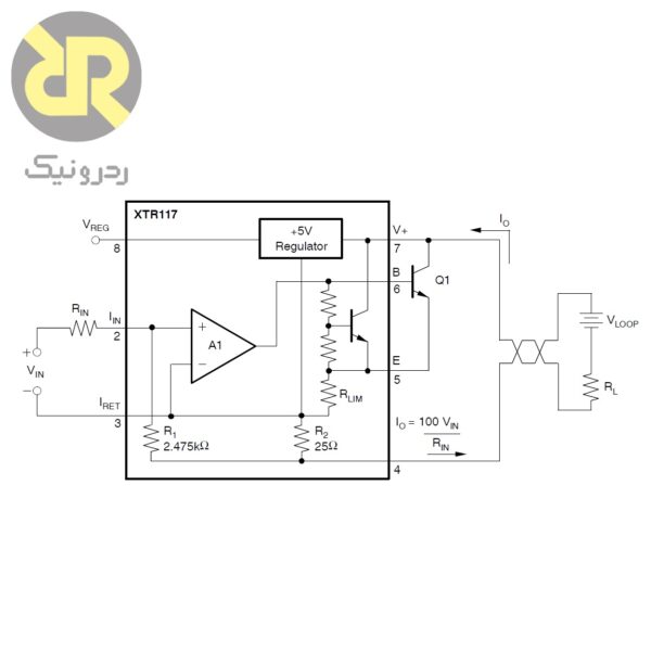 آی سی مبدل ولتاژ به جریان XTR117AIDGKR