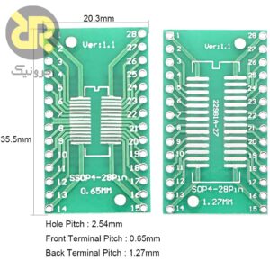 برد تبدیل SMD به DIP مولتی پکیج SOP-SSOP 4-28
