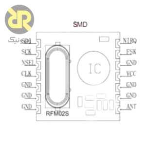 ماژول فرستنده رادیویی 433 مگاهرتز RFM02