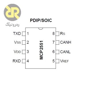 آی سی مبدل CAN mcp2551