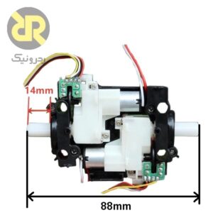 موتور گیربکس انکودر دارد 5 ولت 500 دور دو محور