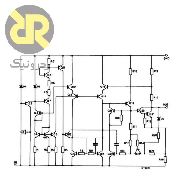 رگولاتور ولتاژ منفی 24 ولت L7924CV