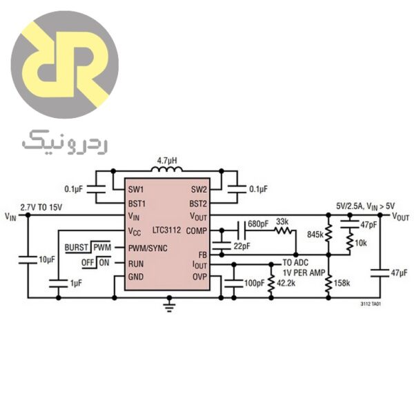 رگولاتور ولتاژ متغیر LTC3112EDHD