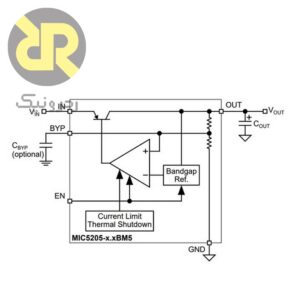 رگولاتور MIC5205-3.3BM5 LDO 3V3