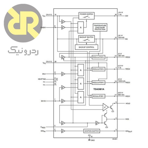 رگولاتور TDA3681ATH LDO