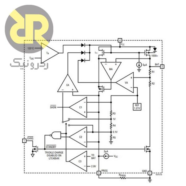 آی سی شارژ باتری لیتیومی LTC4054ES5