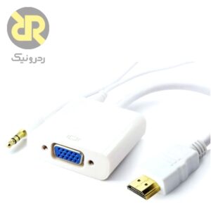 کابل مبدل HDMI به VGA به همراه خروجی صدا ,