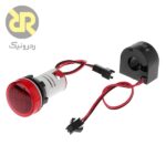 ولتمتر آمپرمتر AC پنلی گرد قرمز AD101-22VAM,