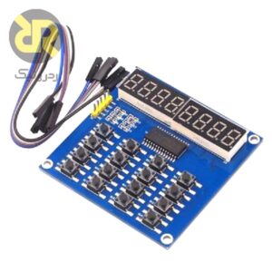 ماژول سون سگمنت 8رقمی با کیبورد 16 کلید مبتنی بر تراشه TM163