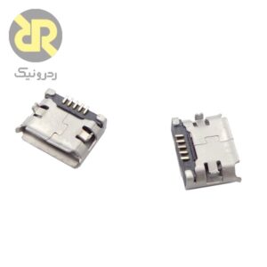 کانکتور مادگی Micro USB,کانکتور مادگی Micro USB اس ام دی 5 پین با دو نگه دارنده هولدر سطحی,جک وکانکتور مادگی Micro USB فروشگاه الکترونیک