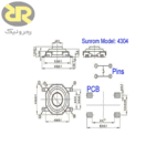 میکرو سوئیچ فشاری 4 پین - تصویر 3