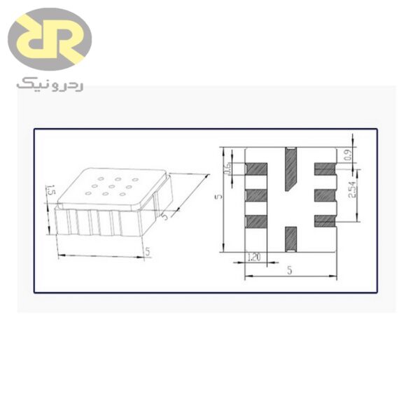ابعاد سنسور گاز مونوکسید کربن GM-702B