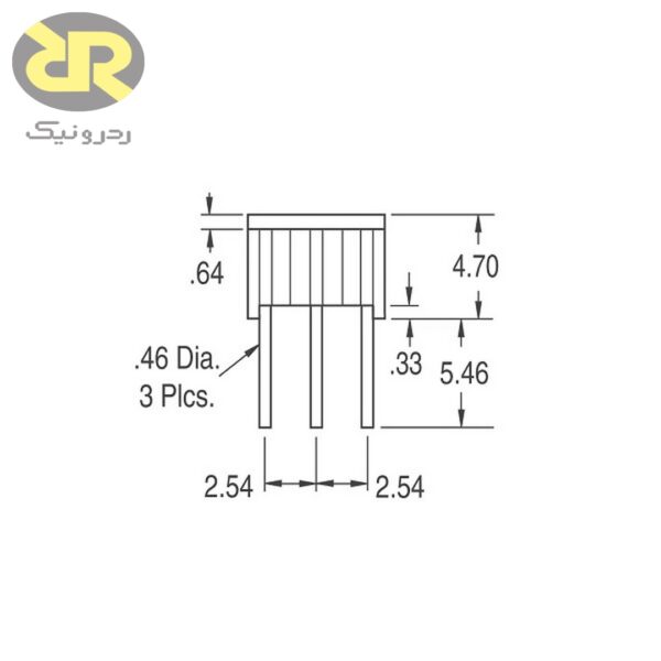 پتانسیومتر تریمر 50 کیلو اهم - تصویر 2
