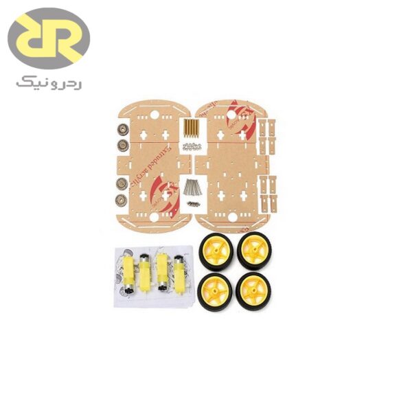 کیت شاسی ربات چهار چرخ 4WD