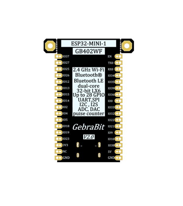ماژول بلوتوث و وای فای GebraBit ESP32 MINI 1 - تصویر 2